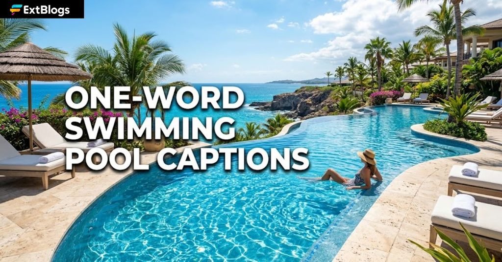 One-Word Swimming Pool Captions
